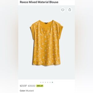 Mustard Floral Blouse